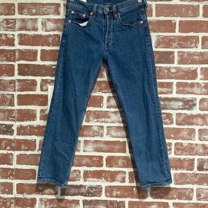 Gap Cheeky Straight Leg Denim Jeans Button Fly Womens 2P Blue
